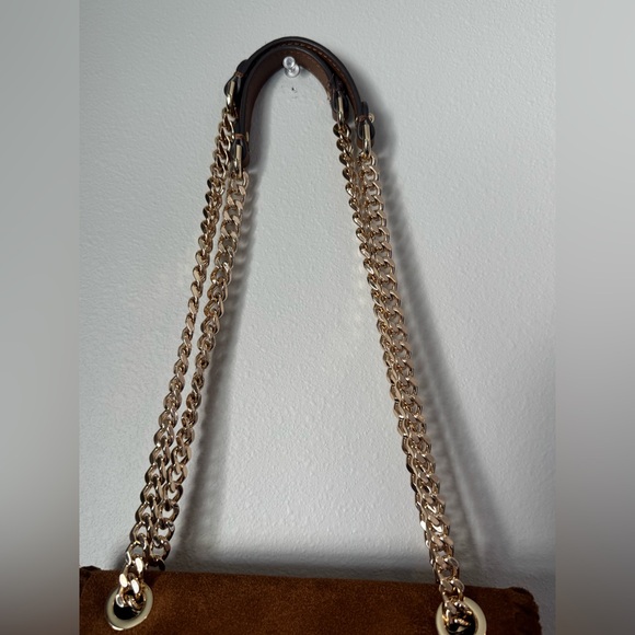 Rebecca Minkoff Brown Suede Chain Bag - Picture 4 of 8